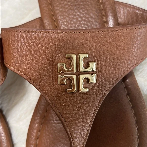 Tory Burch “Jolie” Leather Thong Sandals – Cognac Brown | Sz 7 - Picture 2 of 10